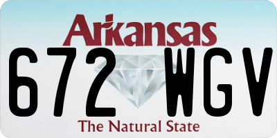 AR license plate 672WGV
