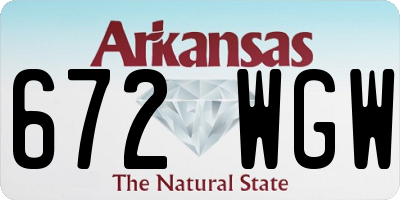 AR license plate 672WGW
