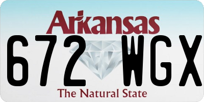 AR license plate 672WGX