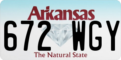 AR license plate 672WGY