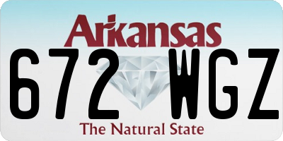 AR license plate 672WGZ