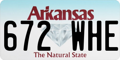 AR license plate 672WHE