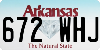 AR license plate 672WHJ