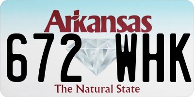 AR license plate 672WHK