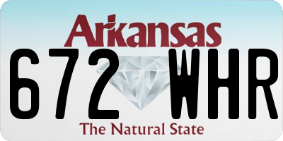 AR license plate 672WHR