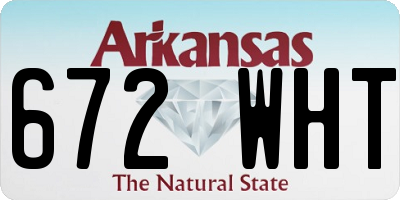AR license plate 672WHT