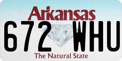 AR license plate 672WHU