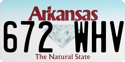 AR license plate 672WHV