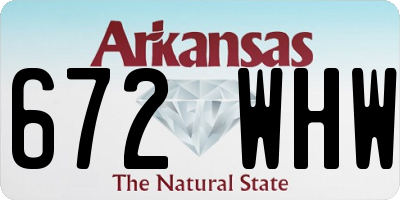 AR license plate 672WHW