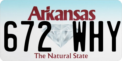 AR license plate 672WHY