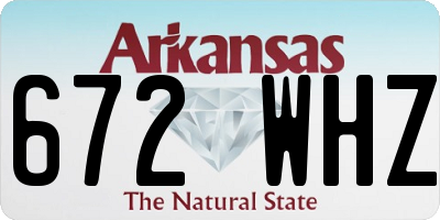 AR license plate 672WHZ