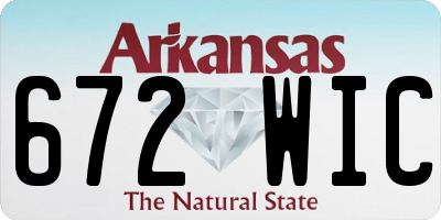 AR license plate 672WIC