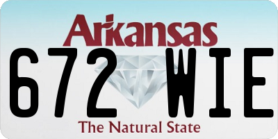 AR license plate 672WIE