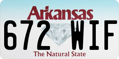 AR license plate 672WIF