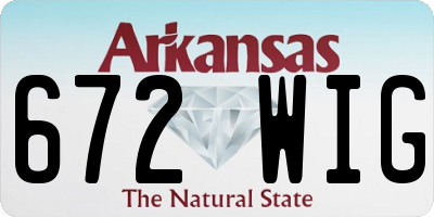 AR license plate 672WIG