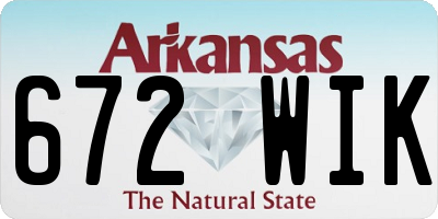 AR license plate 672WIK
