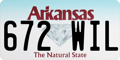 AR license plate 672WIL