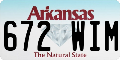 AR license plate 672WIM