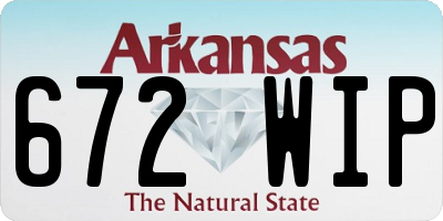 AR license plate 672WIP