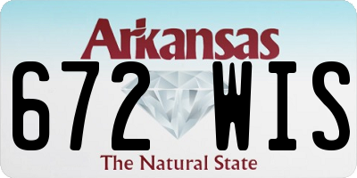 AR license plate 672WIS