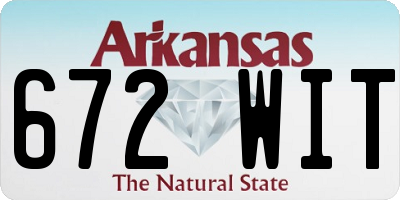 AR license plate 672WIT
