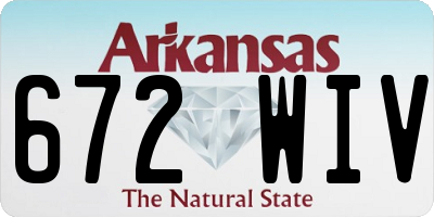 AR license plate 672WIV