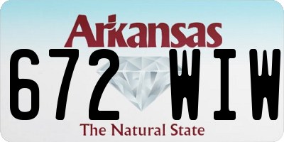 AR license plate 672WIW