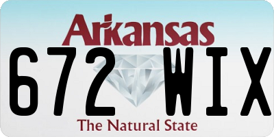 AR license plate 672WIX
