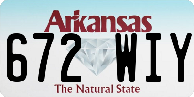 AR license plate 672WIY