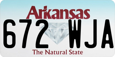 AR license plate 672WJA
