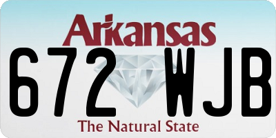 AR license plate 672WJB