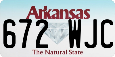 AR license plate 672WJC