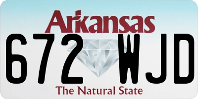 AR license plate 672WJD