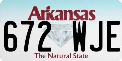 AR license plate 672WJE