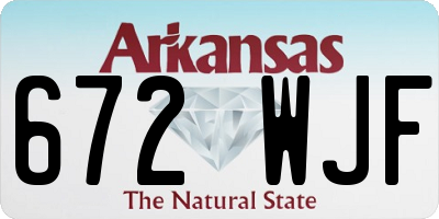 AR license plate 672WJF