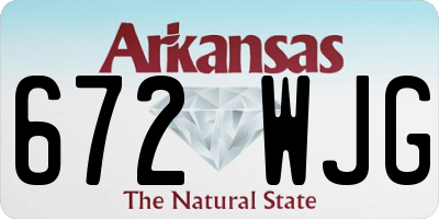 AR license plate 672WJG