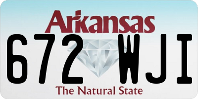 AR license plate 672WJI