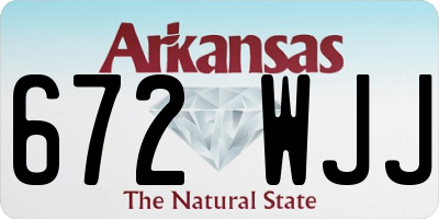 AR license plate 672WJJ