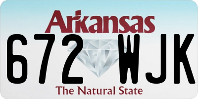 AR license plate 672WJK