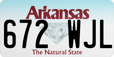 AR license plate 672WJL