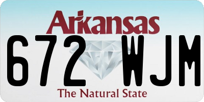 AR license plate 672WJM