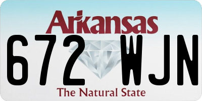 AR license plate 672WJN