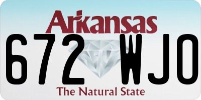 AR license plate 672WJO