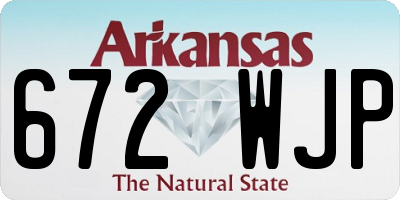 AR license plate 672WJP