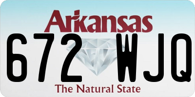 AR license plate 672WJQ