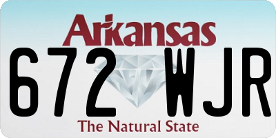 AR license plate 672WJR