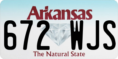 AR license plate 672WJS