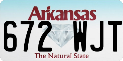 AR license plate 672WJT