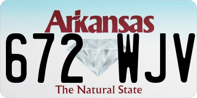 AR license plate 672WJV