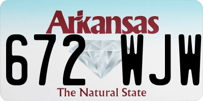 AR license plate 672WJW